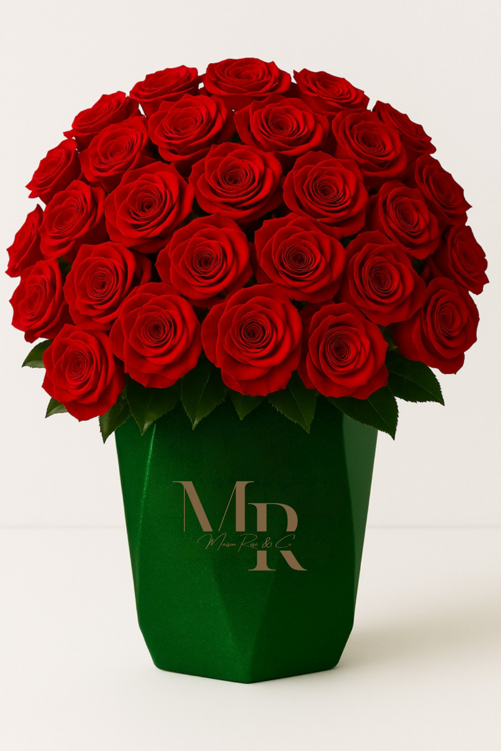Bouquets – Maison Rosé Maceta Perlada Verde Esmeralda
