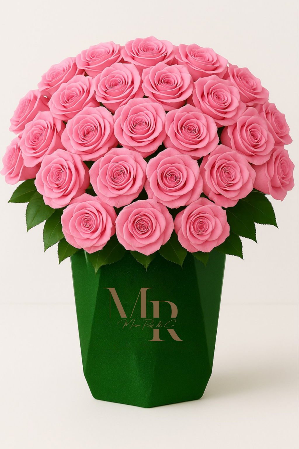 Bouquets – Maison Rosé Maceta Perlada Verde Esmeralda