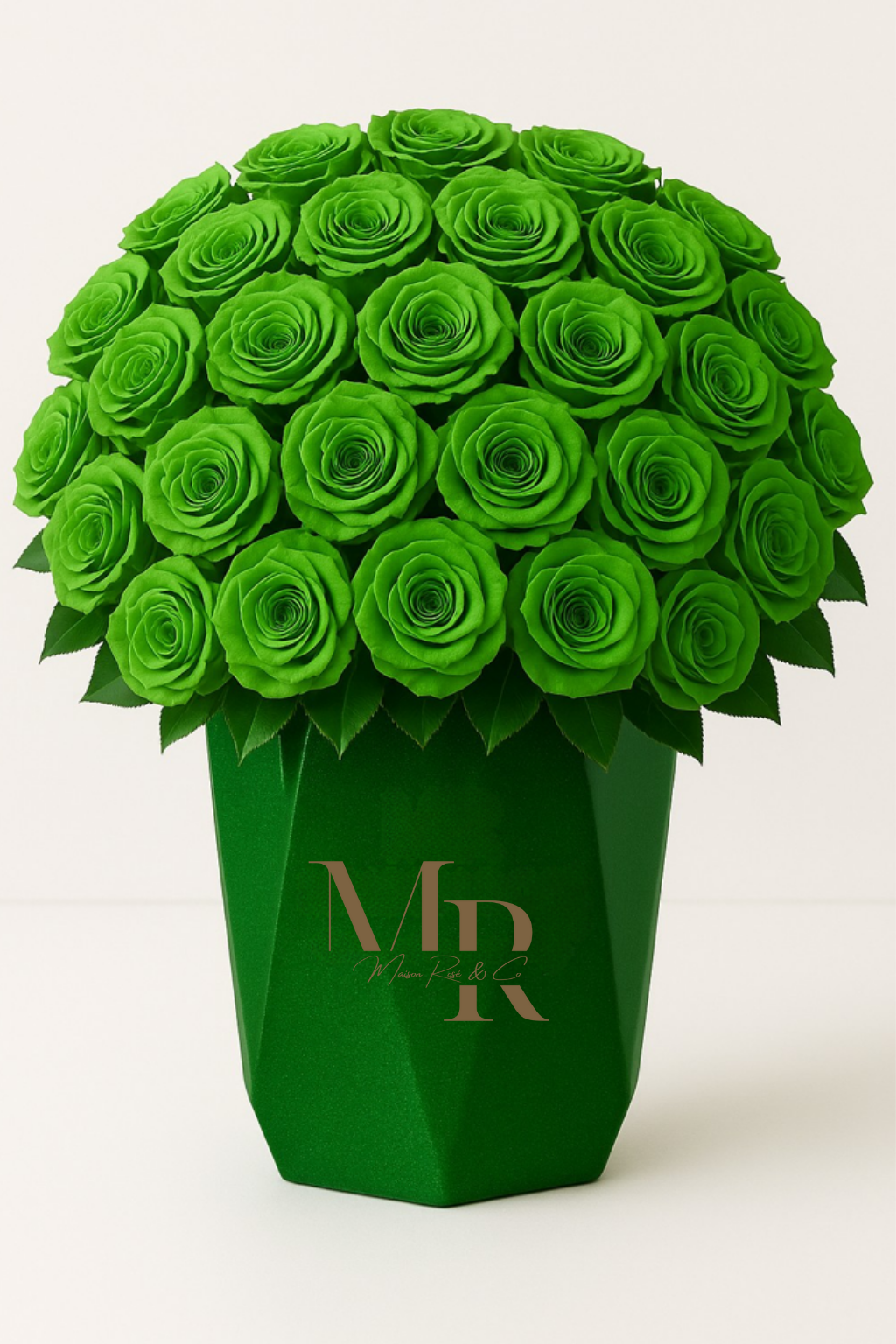 Bouquets – Maison Rosé Maceta Perlada Verde Esmeralda