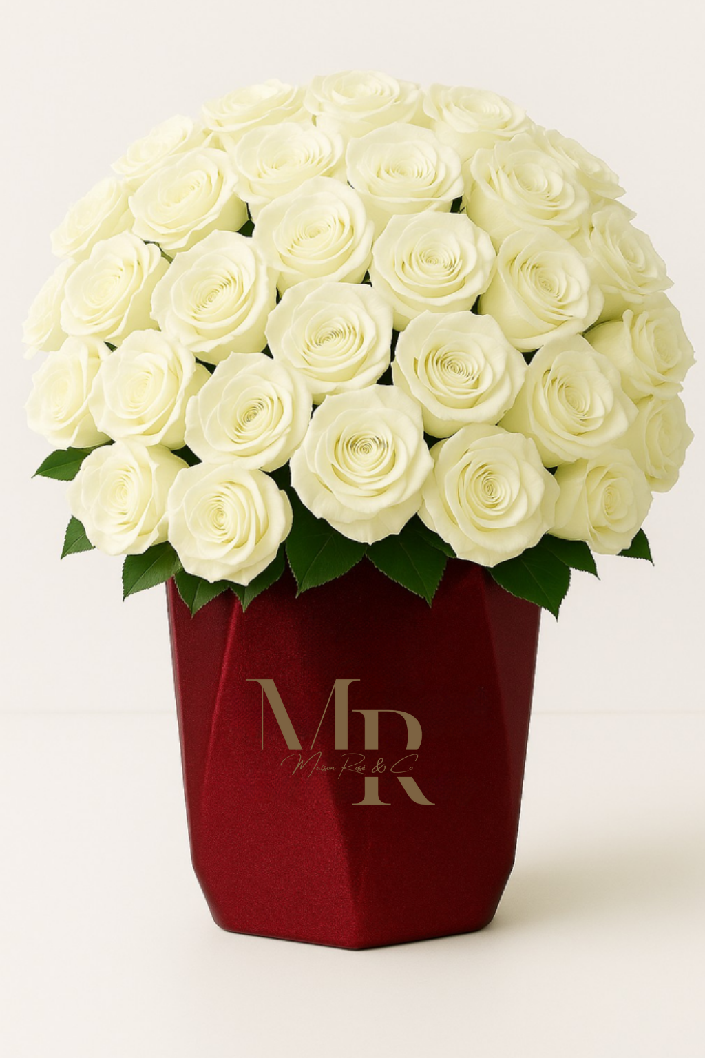 Bouquets – Maison Rosé Maceta Rojo Burgundy Perlado