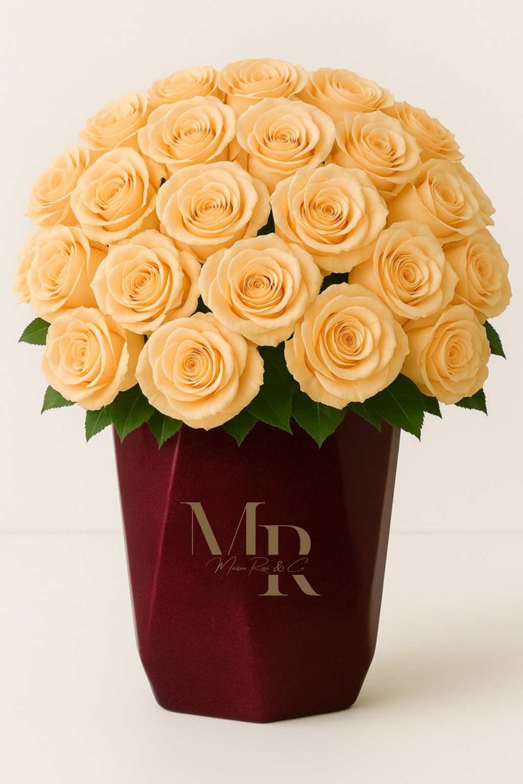 Bouquets – Maison Rosé Maceta Rojo Burgundy Perlado